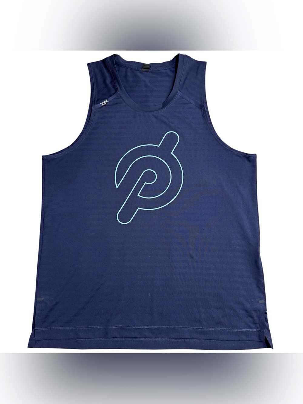 Rhone Peloton Shirt Mens Large Blue Athletic Tank Top Running Workout Active Tee